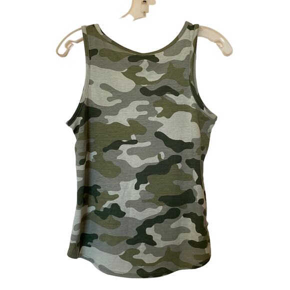 3/$15 Rebellious One Sleeveless Tank Top Camouflage Print Tie Front Size Small - Picture 2 of 8